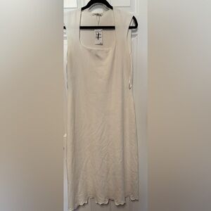New! Zoe and Claire Elegant Designer Square Neck White Dress   Size- XL